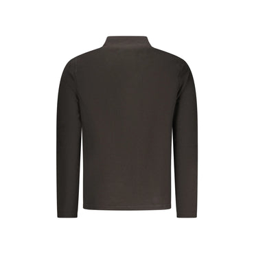 U.S. Grand Felpa Uomo Nera con Mezza Zip Pile Ricamo Logo Felpe nero - vista 2