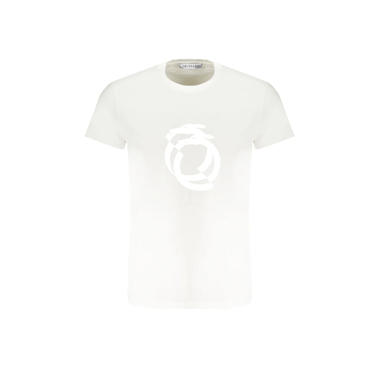 Trussardi T-Shirt Maniche Corte Uomo Bianca Stampa Logo Bianco - foto prodotto