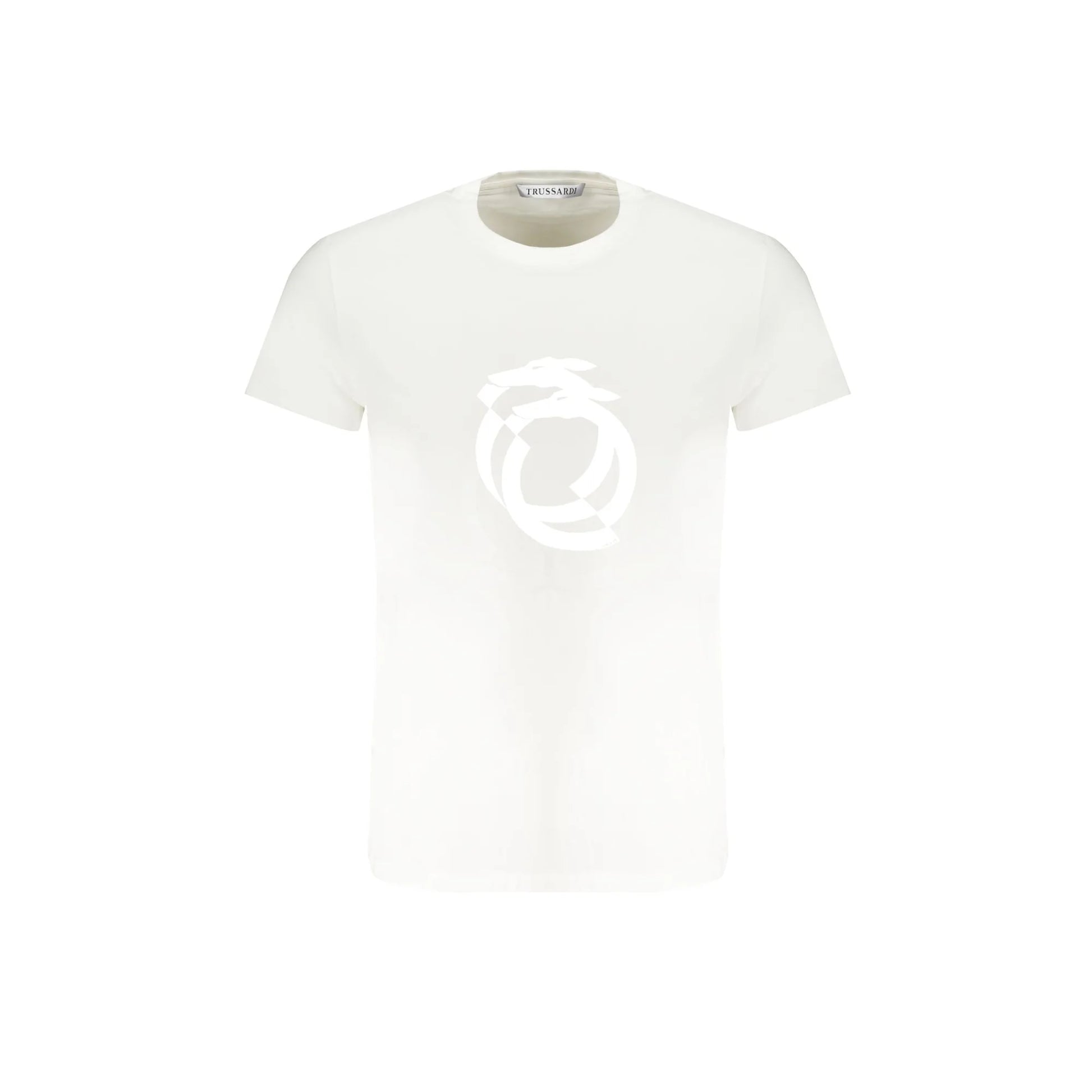 Trussardi T-Shirt Maniche Corte Uomo Bianca Stampa Logo Bianco - foto prodotto