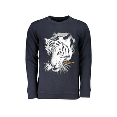 Cavalli Class Felpa Maniche Lunghe Uomo Blu Stampa Logo