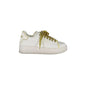 GAELLE PARIS Scarpe Sneakers Donna Bianche con Doppio Laccio Logato Bianco - foto prodotto