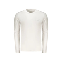 Guess Jeans T-Shirt Maniche Lunghe Uomo Bianca Stampa in Rilievo Logo