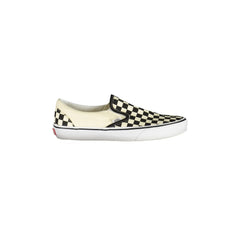 VANS Baskets Slip-On Femme Blanches à Carreaux avec Logo