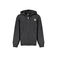 Converse Sweatshirt garçon noire manches longues avec fermeture éclair et logo