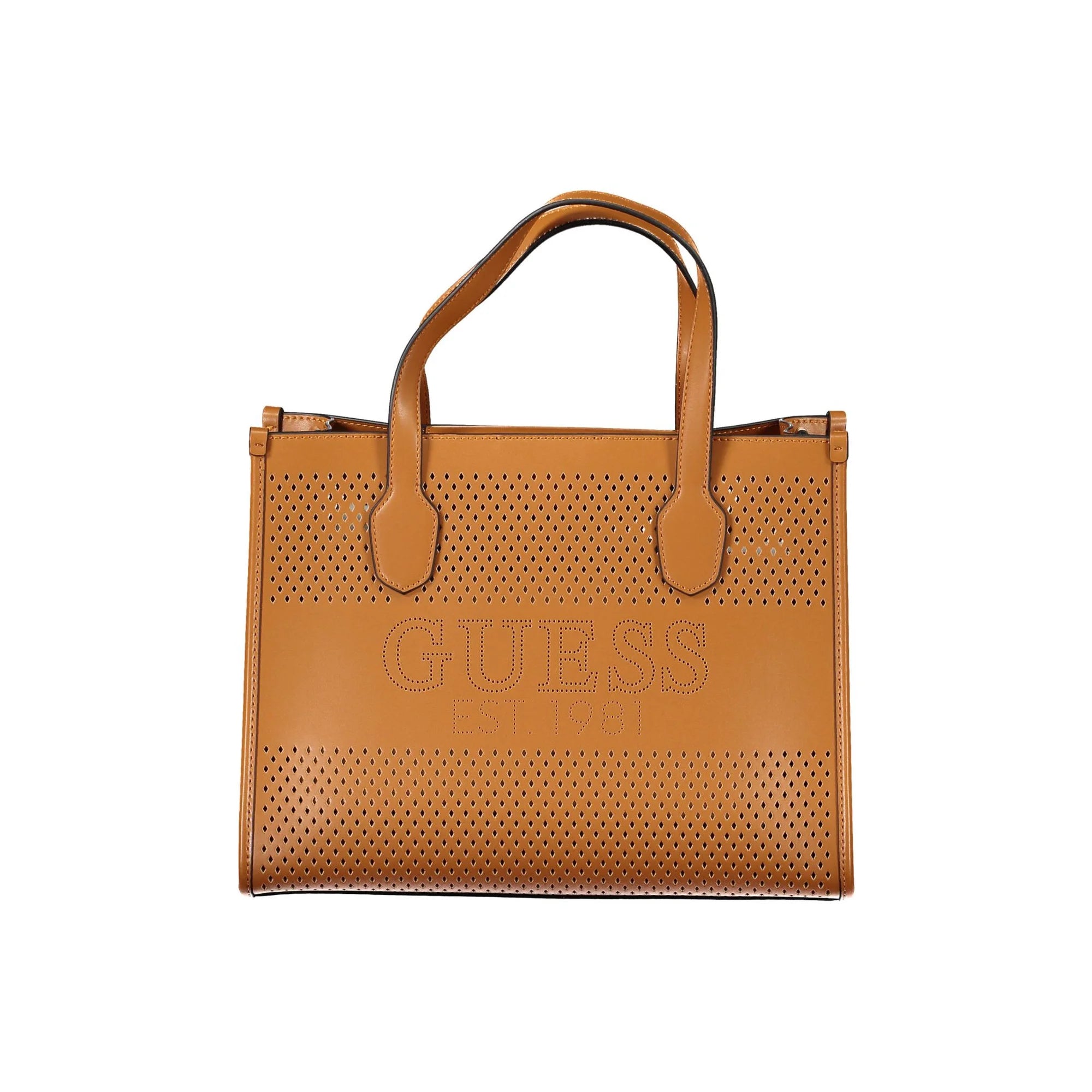 Guess Jeans Borsa a Tracolla Donna Marroni Dettagli a Contrasto Borse Marrone - foto prodotto