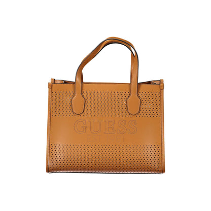 Guess Jeans Borsa a Tracolla Donna Marroni Dettagli a Contrasto Borse Marrone - foto prodotto