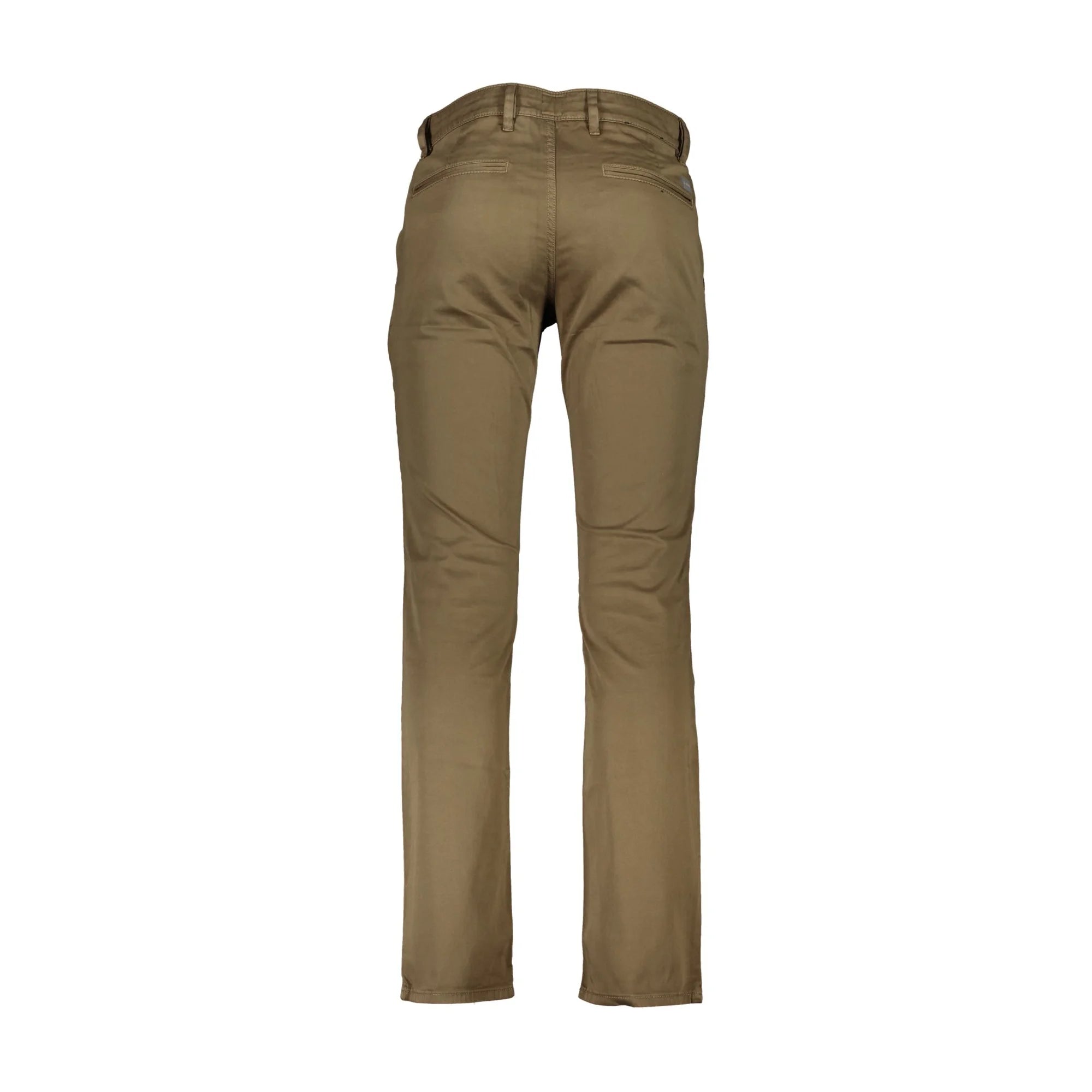 Boss Pantaloni Uomo Marrone Slim Fit 5 Tasche Logo - vista 2