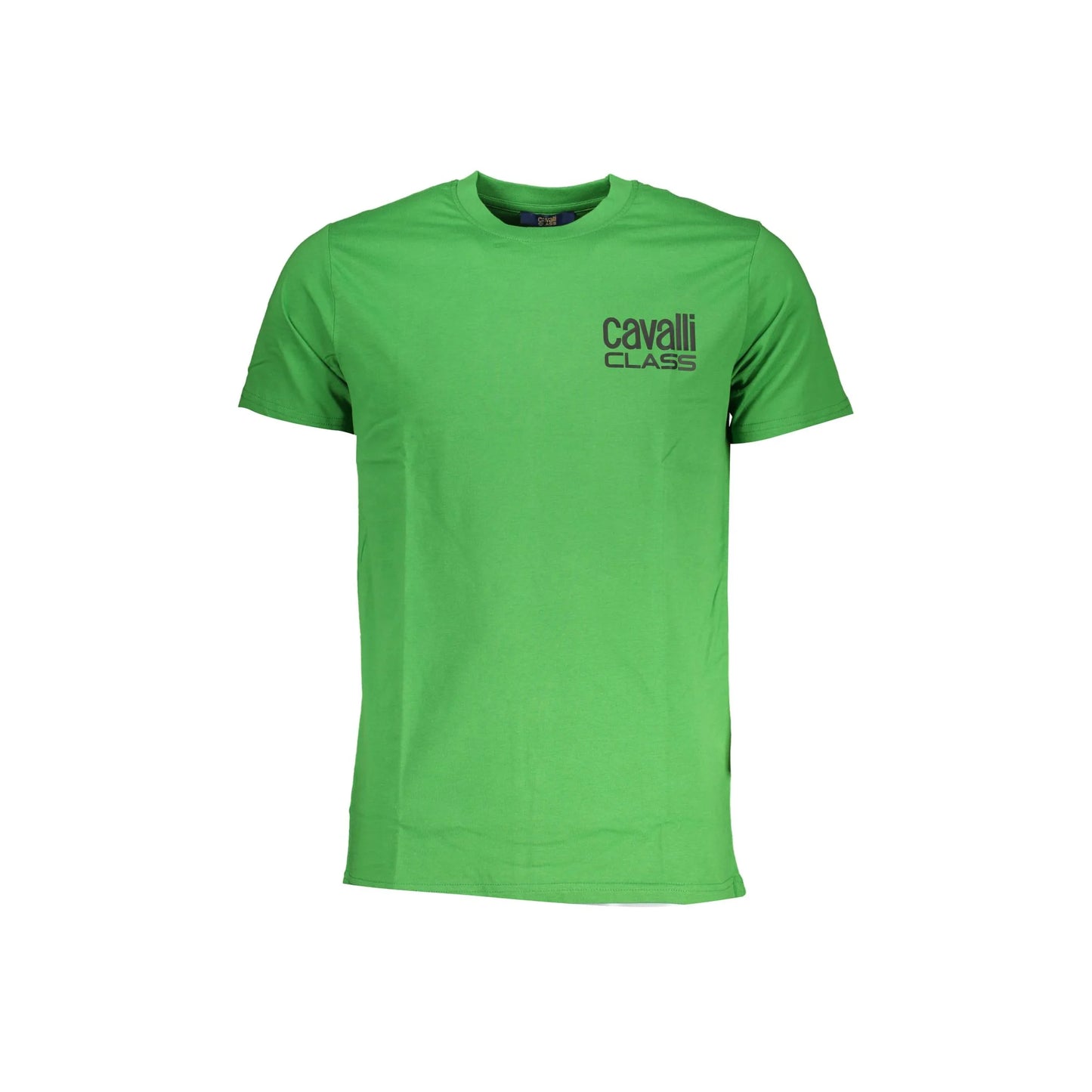Cavalli Class T-Shirt Maniche Corte Uomo Verde Stampa Logo - foto prodotto