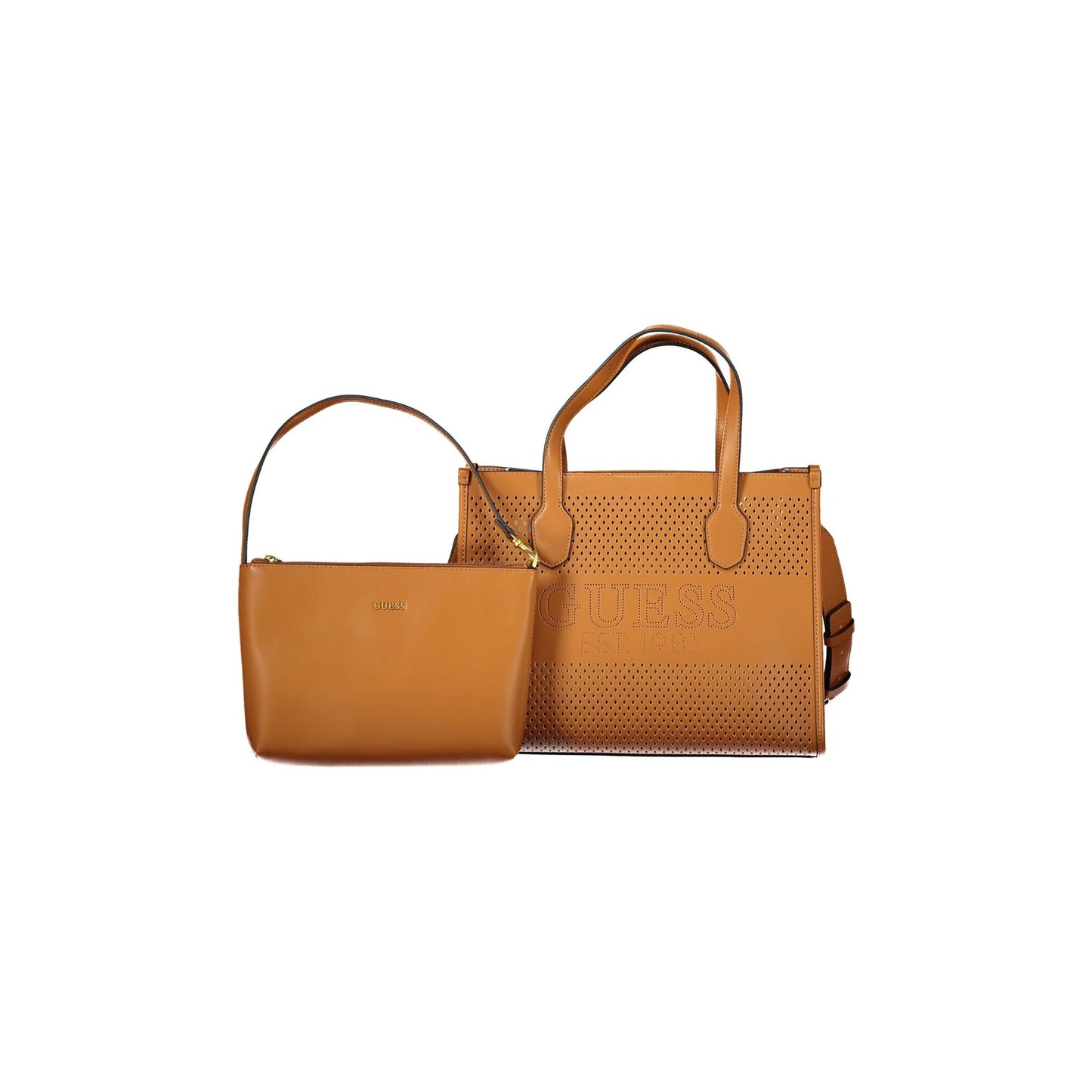 Guess Jeans Borsa a Tracolla Donna Marroni Dettagli a Contrasto Borse - vista 3