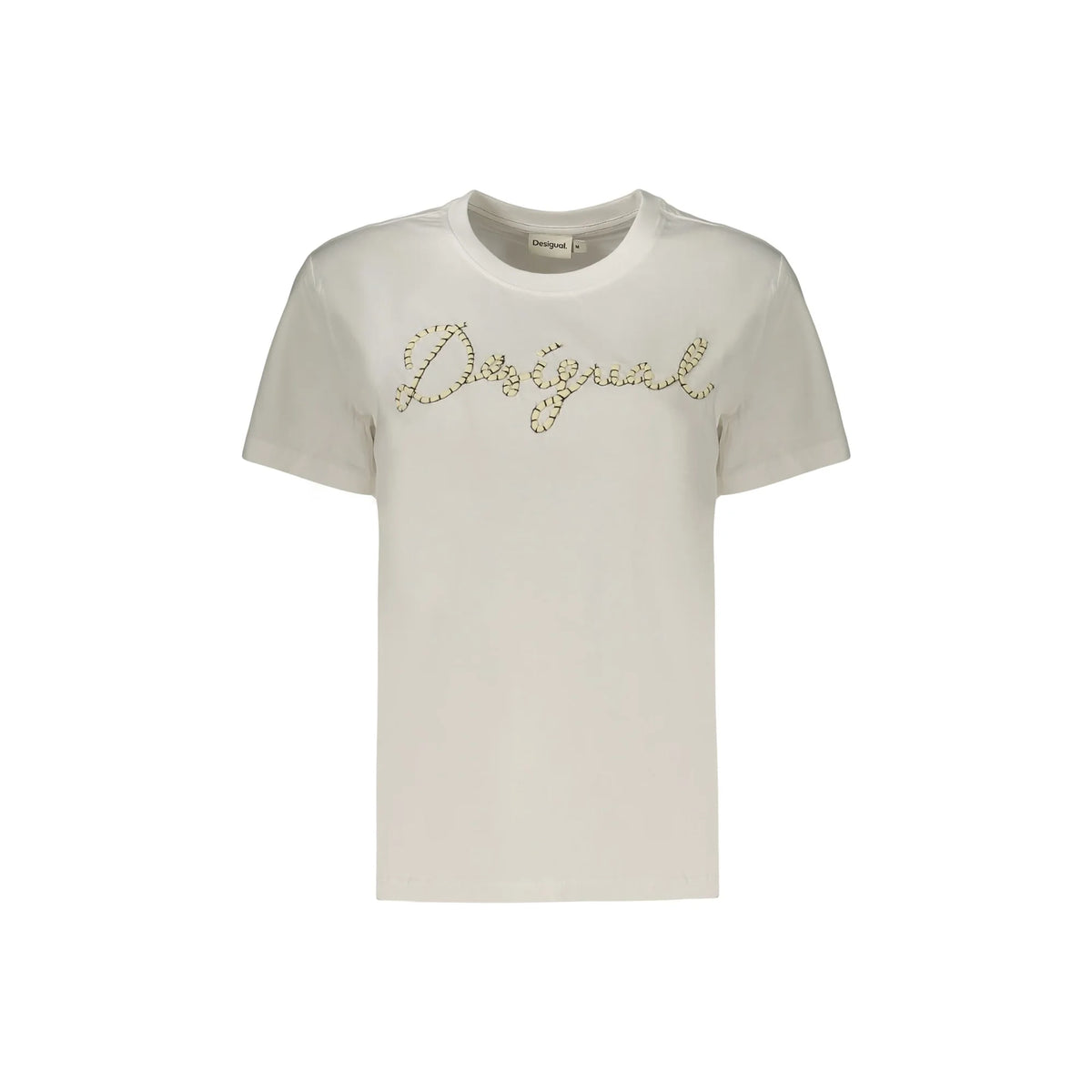 DESIGUAL T-SHIRT MANICHE CORTE DONNA BIANCO