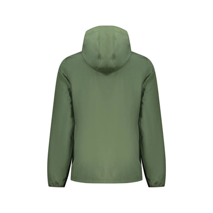 Norway 1963 Giubbotto Uomo Verde Soft Shell Cappuccio Mezza Zip Logo Giubbotti e Giacche - vista 2