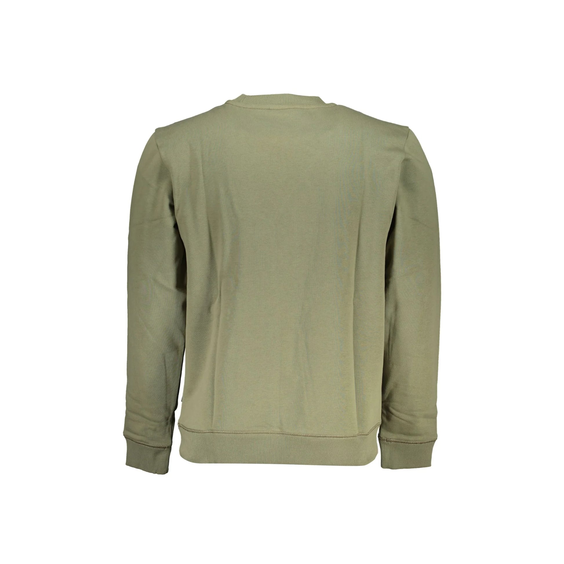 Napapijri Felpa Maniche Lunghe Senza Zip Uomo Verde Stampa Logo Felpe - vista 2