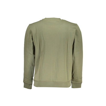 Napapijri Felpa Maniche Lunghe Senza Zip Uomo Verde Stampa Logo Felpe - vista 2