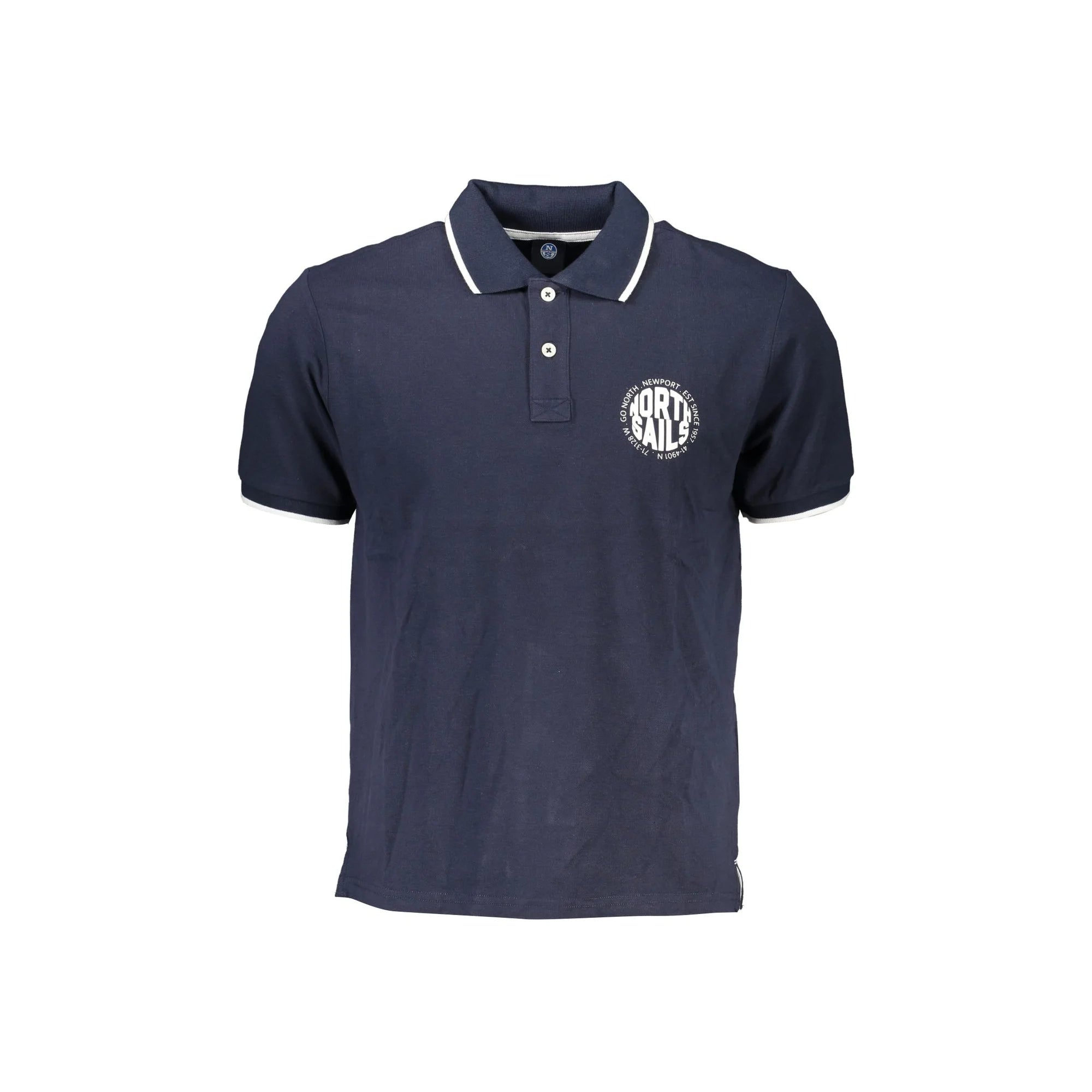 North Sails Polo Maniche Corte Uomo Blu Stampa - foto prodotto