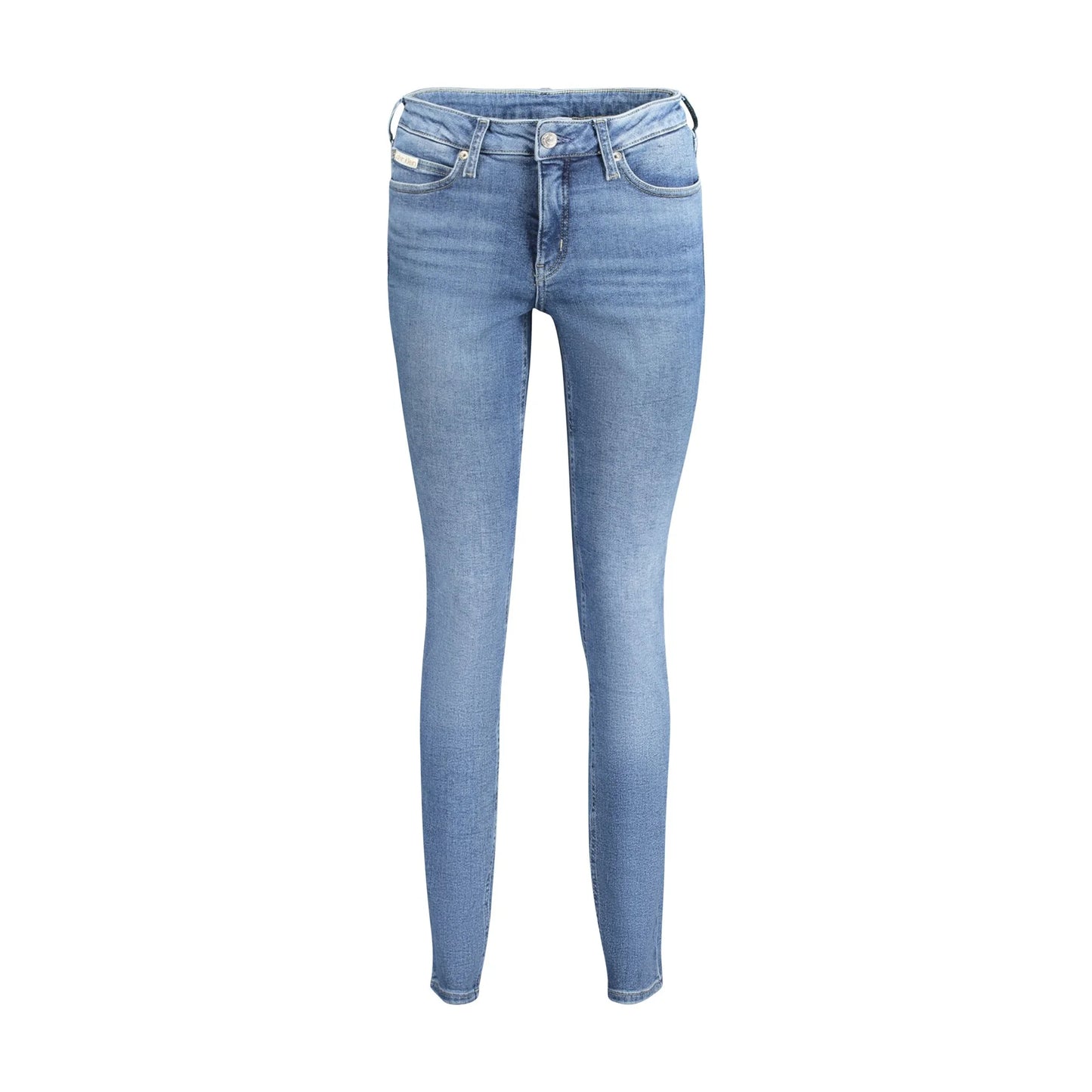 Calvin Klein Jeans Donna Blu Effetto Slavato Logo - foto prodotto