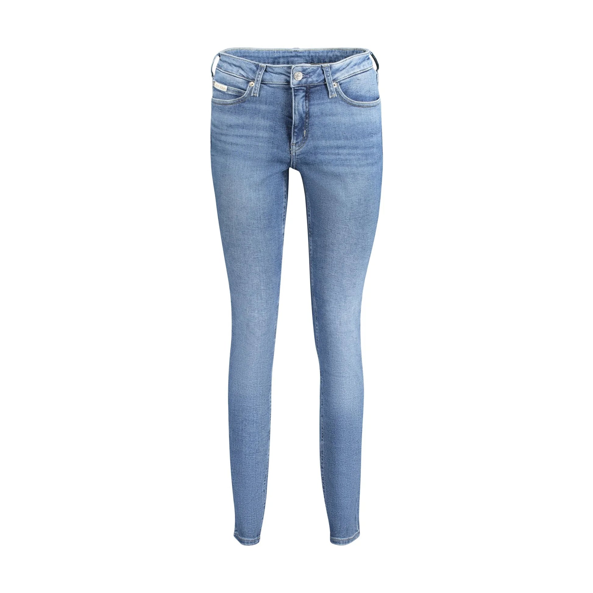 Calvin Klein Jeans Donna Blu Effetto Slavato Logo - foto prodotto