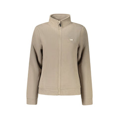 Norway 1963 sweatshirt mulher bege mangas compridas fecho de correr logótipo