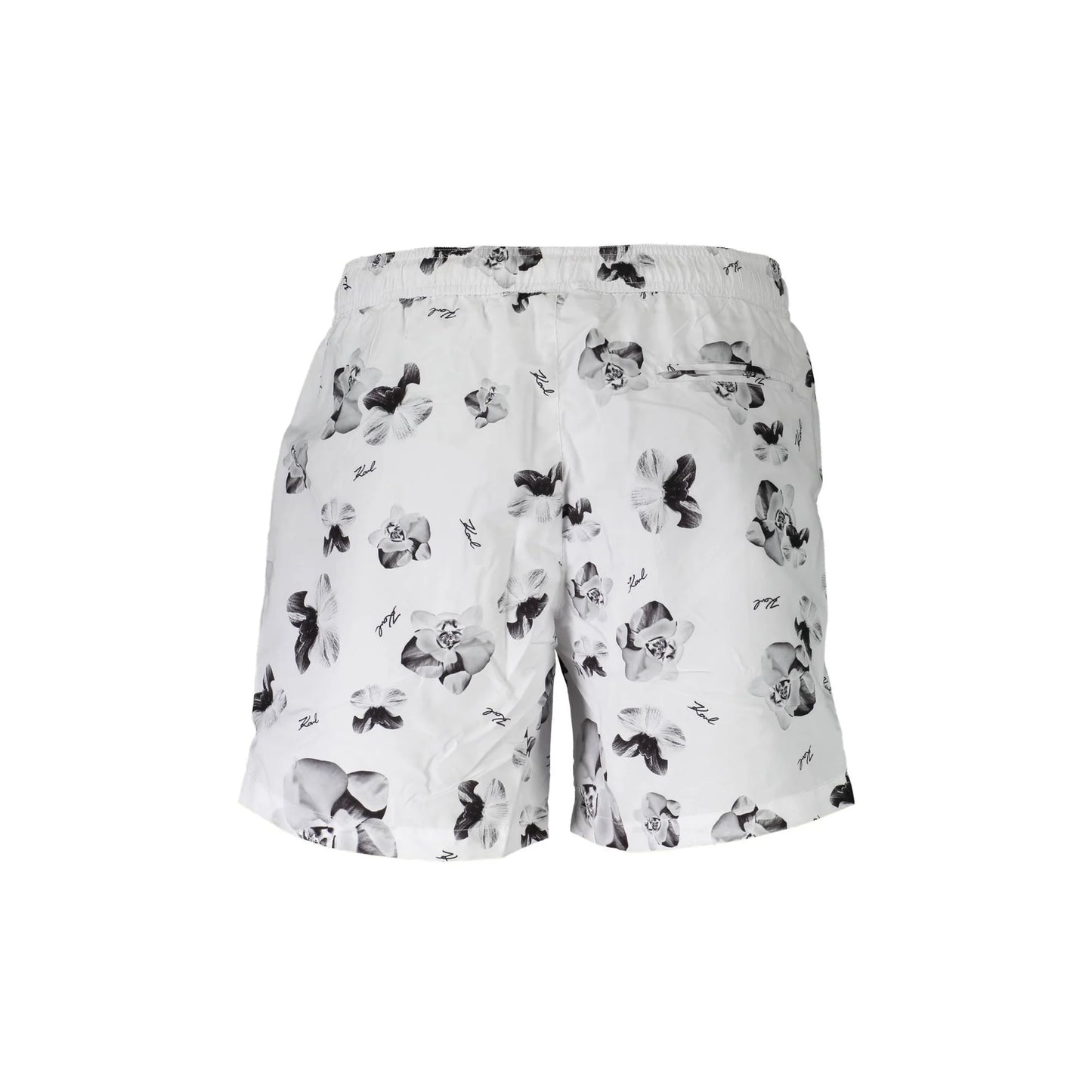 Karl Lagerfeld Beachwear Costume da Mare Uomo Bianco Logo - vista 2