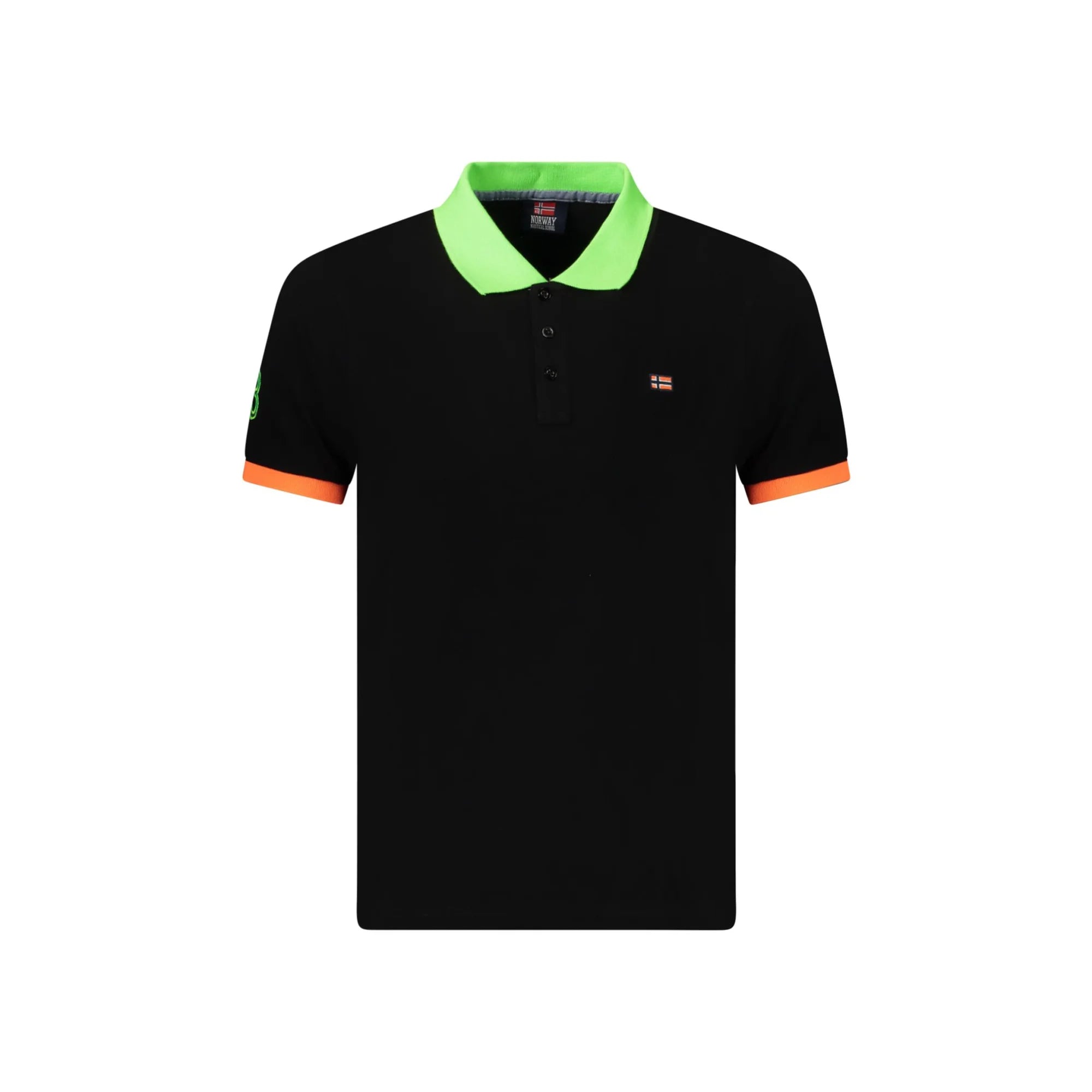 NORWAY 1963 POLO MANICHE CORTE UOMO NERO