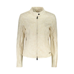 Desigual Chaqueta de Manga Larga Mujer Blanca Cremallera