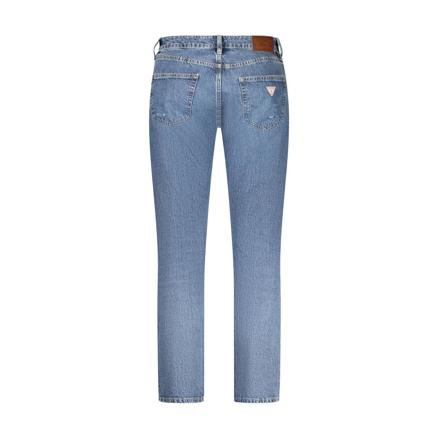 Guess Jeans Uomo Blu Effetto Slavato Logo - vista 2