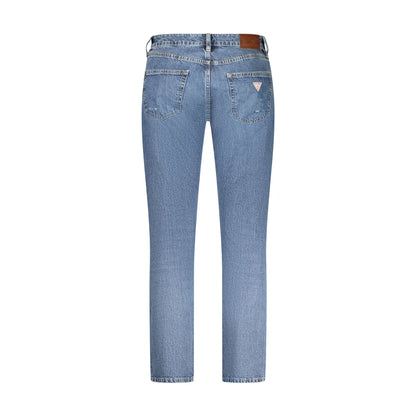 Guess Jeans Uomo Blu Effetto Slavato Logo - vista 2