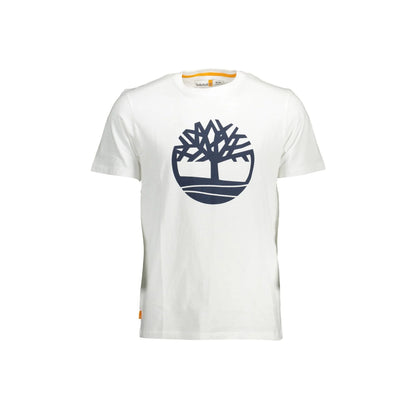 Timberland T-Shirt Maniche Corte Uomo Bianca Stampa Logo Bianco - foto prodotto