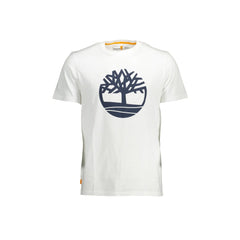 Timberland T-Shirt Μανίκια Κοντά Ανδρική Λευκή Εκτύπωση Λογότυπο