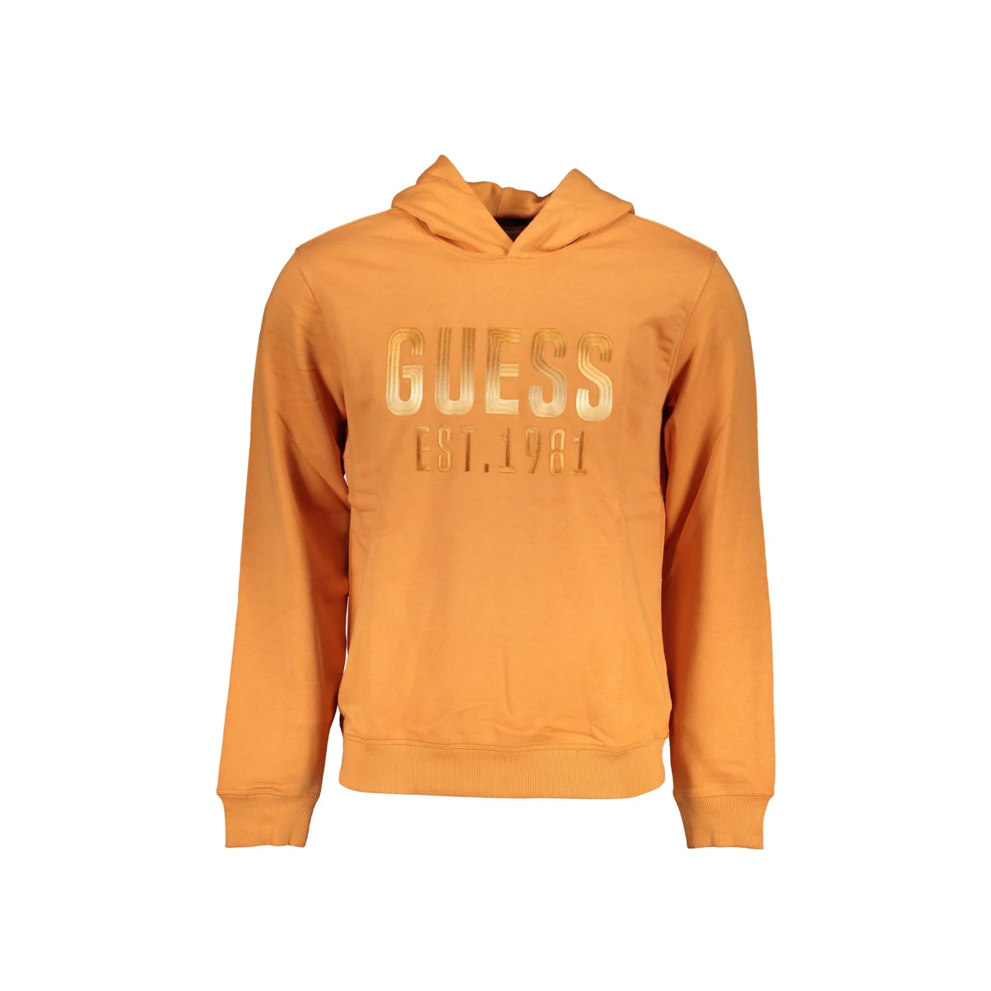 Guess Jeans Felpa Maniche Lunghe Uomo Arancioni Applicazione Logo Felpe Arancione - foto prodotto
