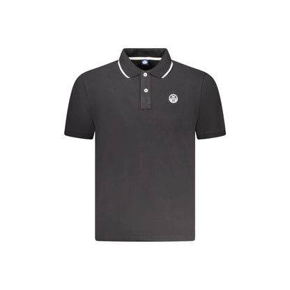 North Sails Polo Uomo Nera Maniche Corte Cotone Logo Nero - foto prodotto
