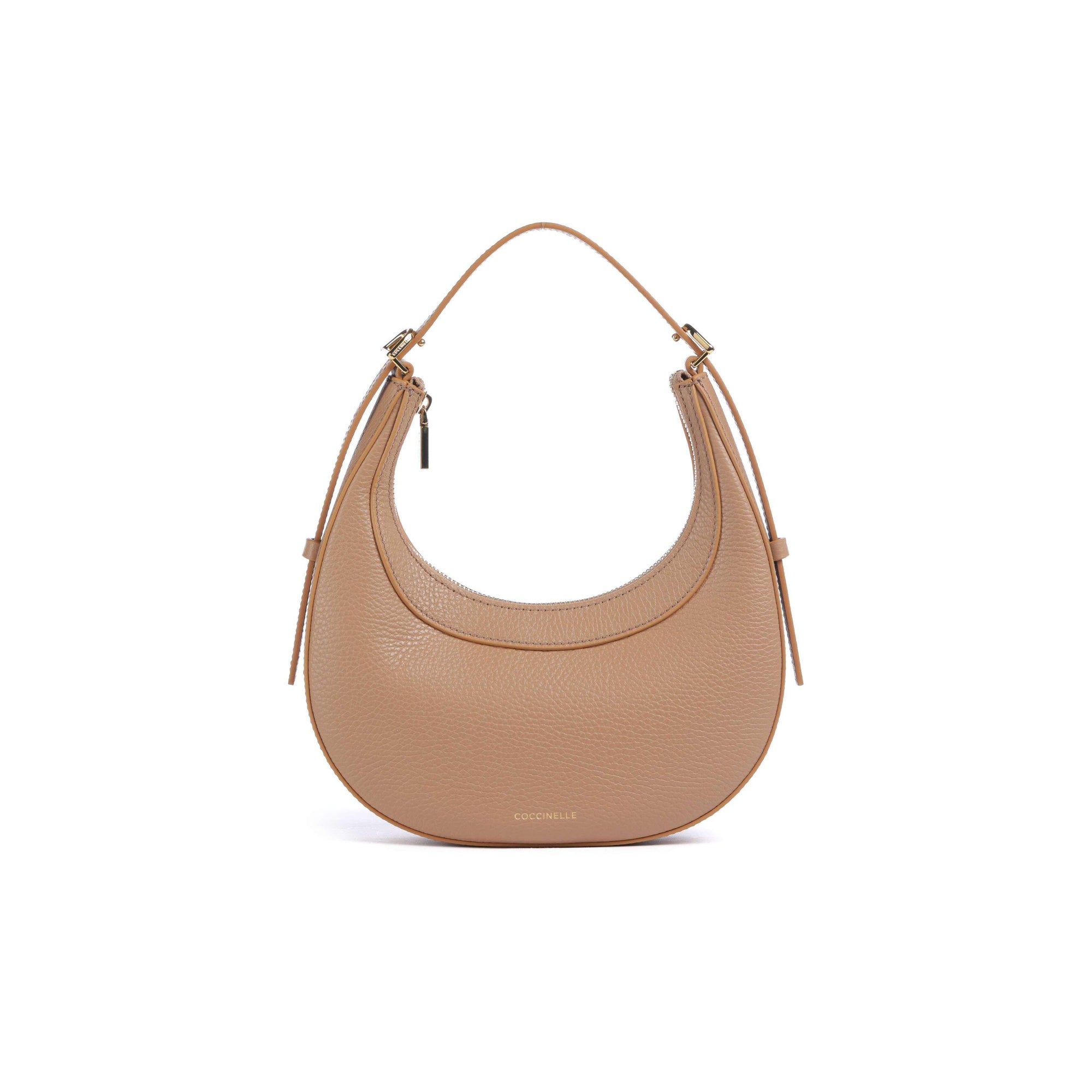 COCCINELLE Borsa Donna a Spalla e Tracolla Marrone, In Vera Pelle, Whisper
