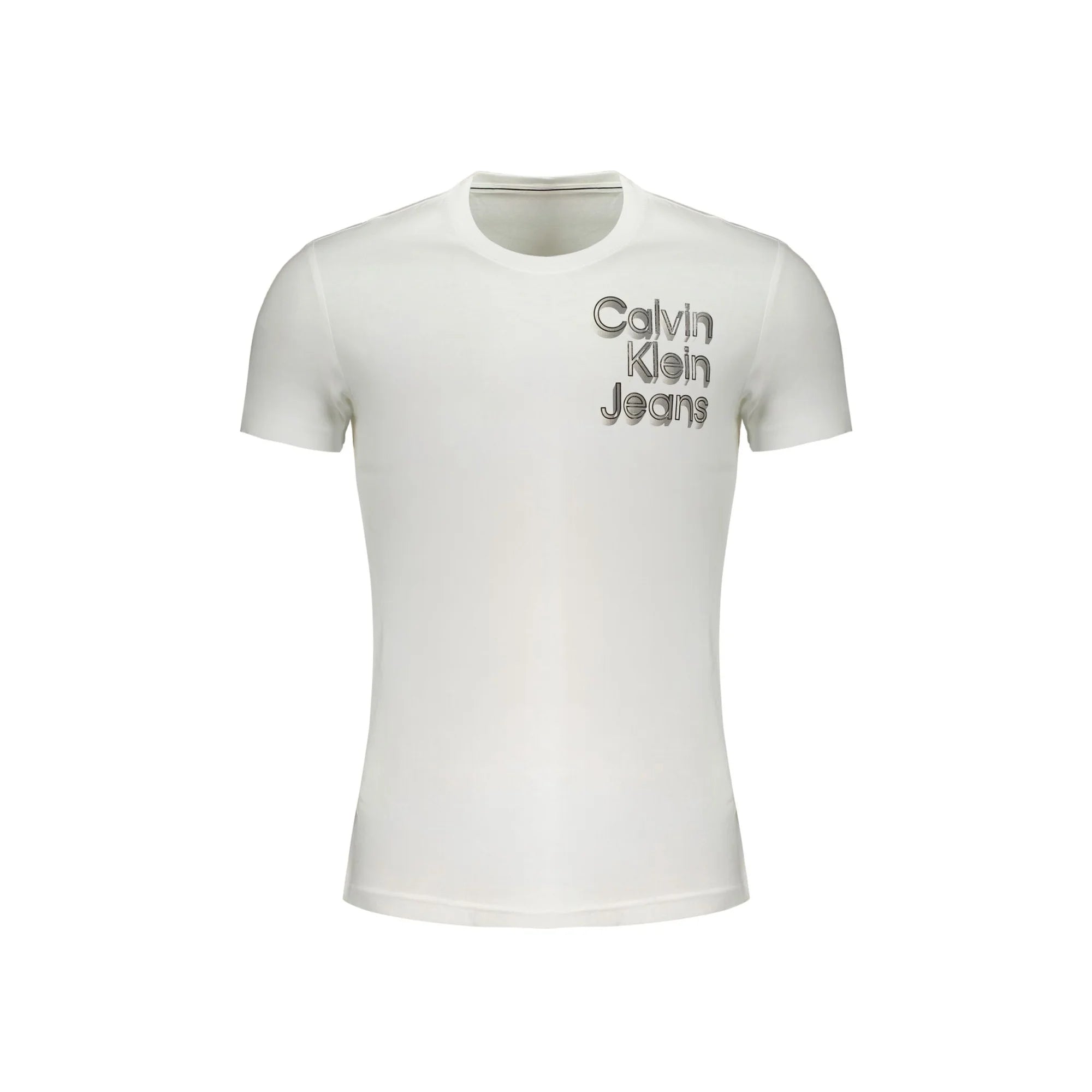 CALVIN KLEIN T-SHIRT MANICHE CORTE UOMO BIANCO