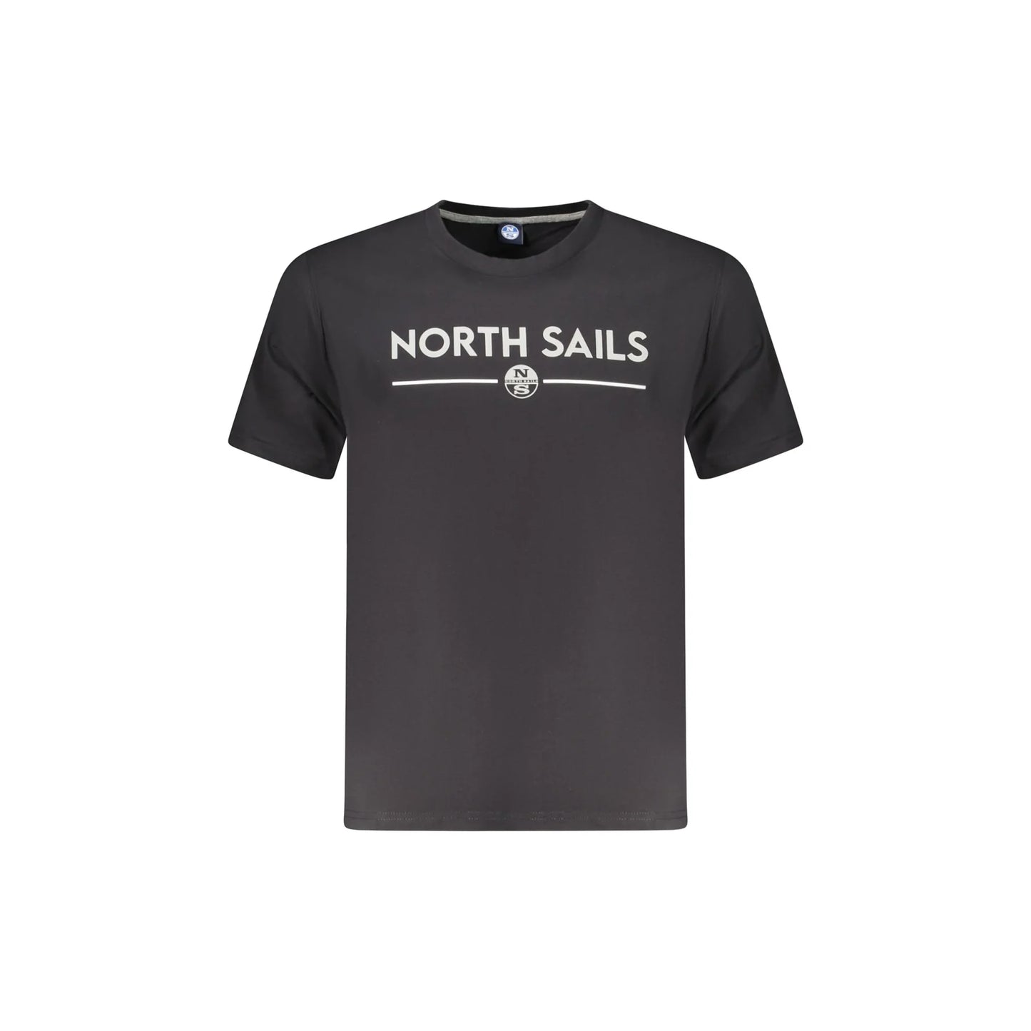 North Sails T-Shirt Maniche Corte Uomo Nera Stampa Logo Nero - foto prodotto