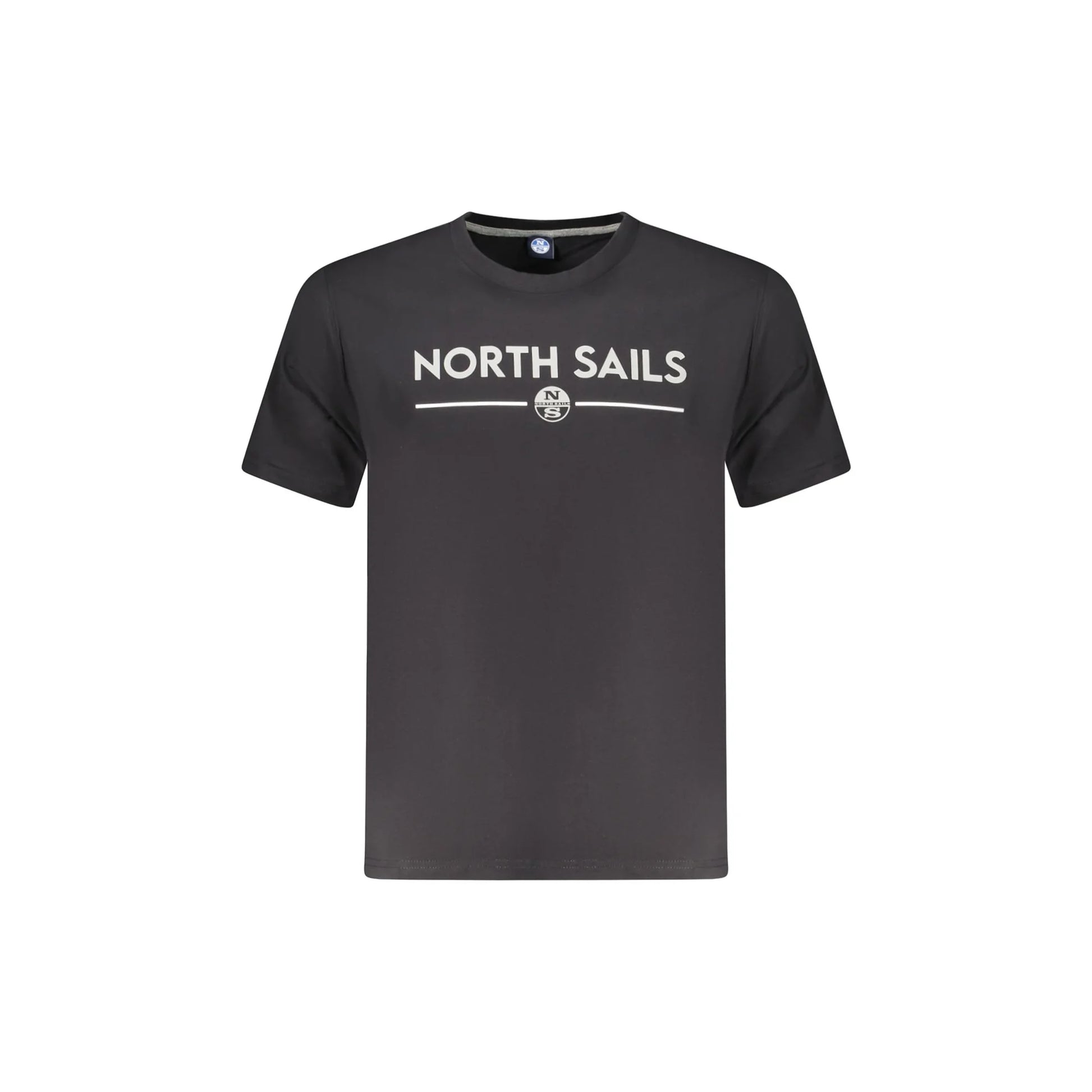 North Sails T-Shirt Maniche Corte Uomo Nera Stampa Logo Nero - foto prodotto