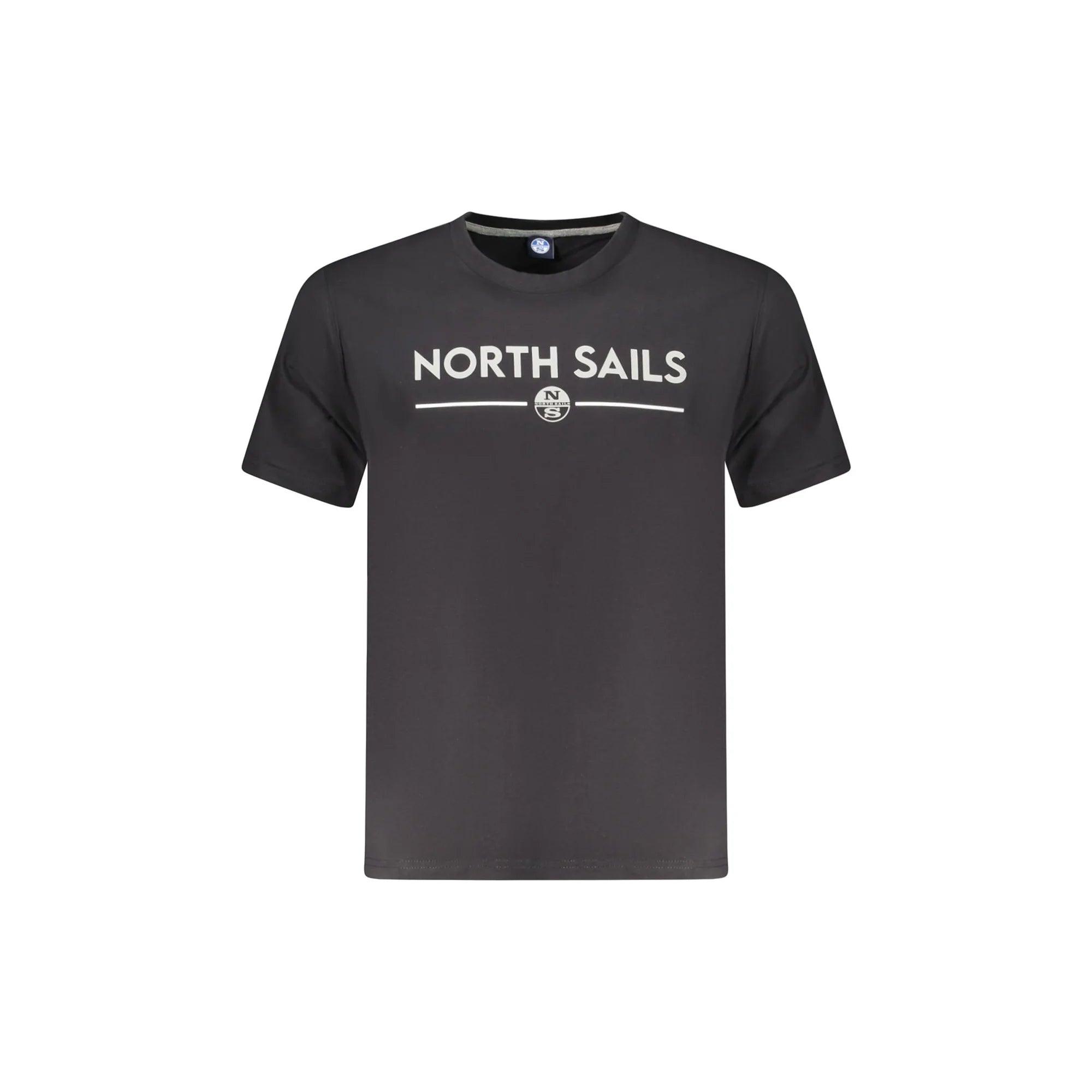 North Sails T-Shirt Maniche Corte Uomo Nera Stampa Logo Nero - foto prodotto