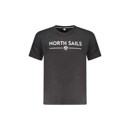 North Sails T-Shirt Maniche Corte Uomo Nera Stampa Logo Nero - foto prodotto