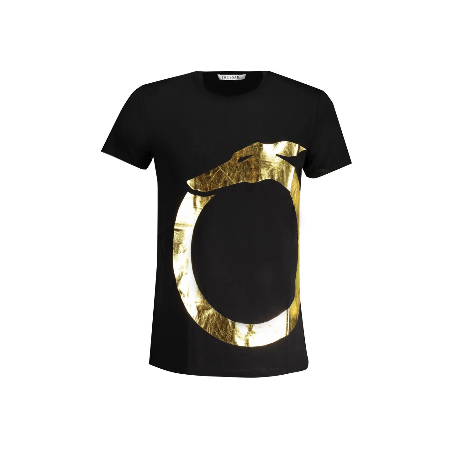 Trussardi T-Shirt Maniche Corte Uomo Nera Stampa Logo Nero - foto prodotto