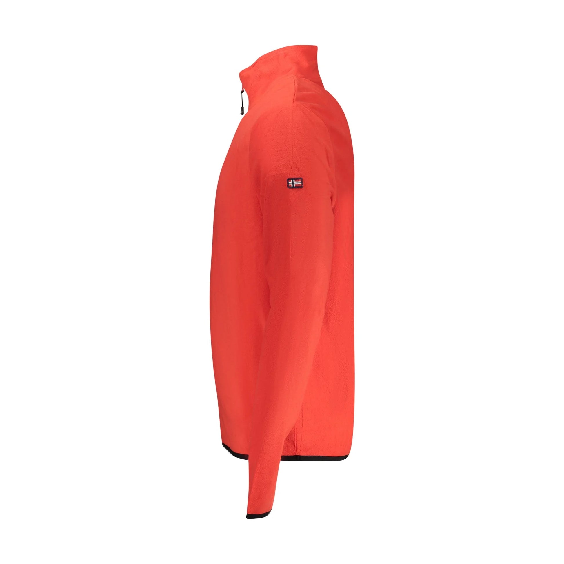 Norway 1963 Felpa Uomo Rosso Mezza Zip Pile Applicazione Logo Felpe - vista 3