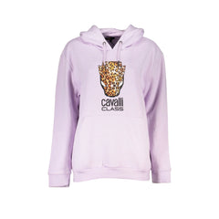 Cavalli Class Felpa Donna Viola con Cappuccio e Logo