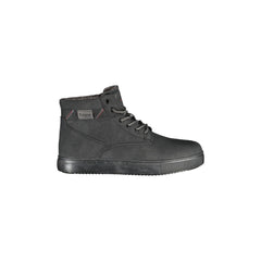 CARRERA Ankelboots Herr Svart med Snören och Kontrastlogotyp