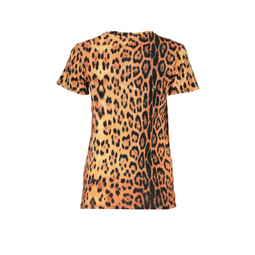 Cavalli Class T-Shirt Maniche Corte Donna Arancione Stampa Logo - vista 2