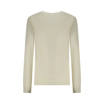 North Sails Maglione Donna Bianco Girocollo Maniche Lunghe Logo Maglie - vista 2