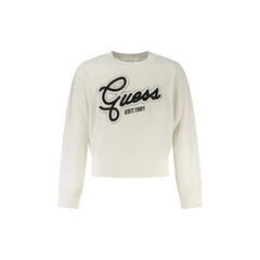Guess Jeans Maglia Unisex Bianca Ricamo