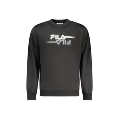 Fila Dukserica Muškarci Crna S Rundim Izrezom S Pamučnom Podlogom S Logom