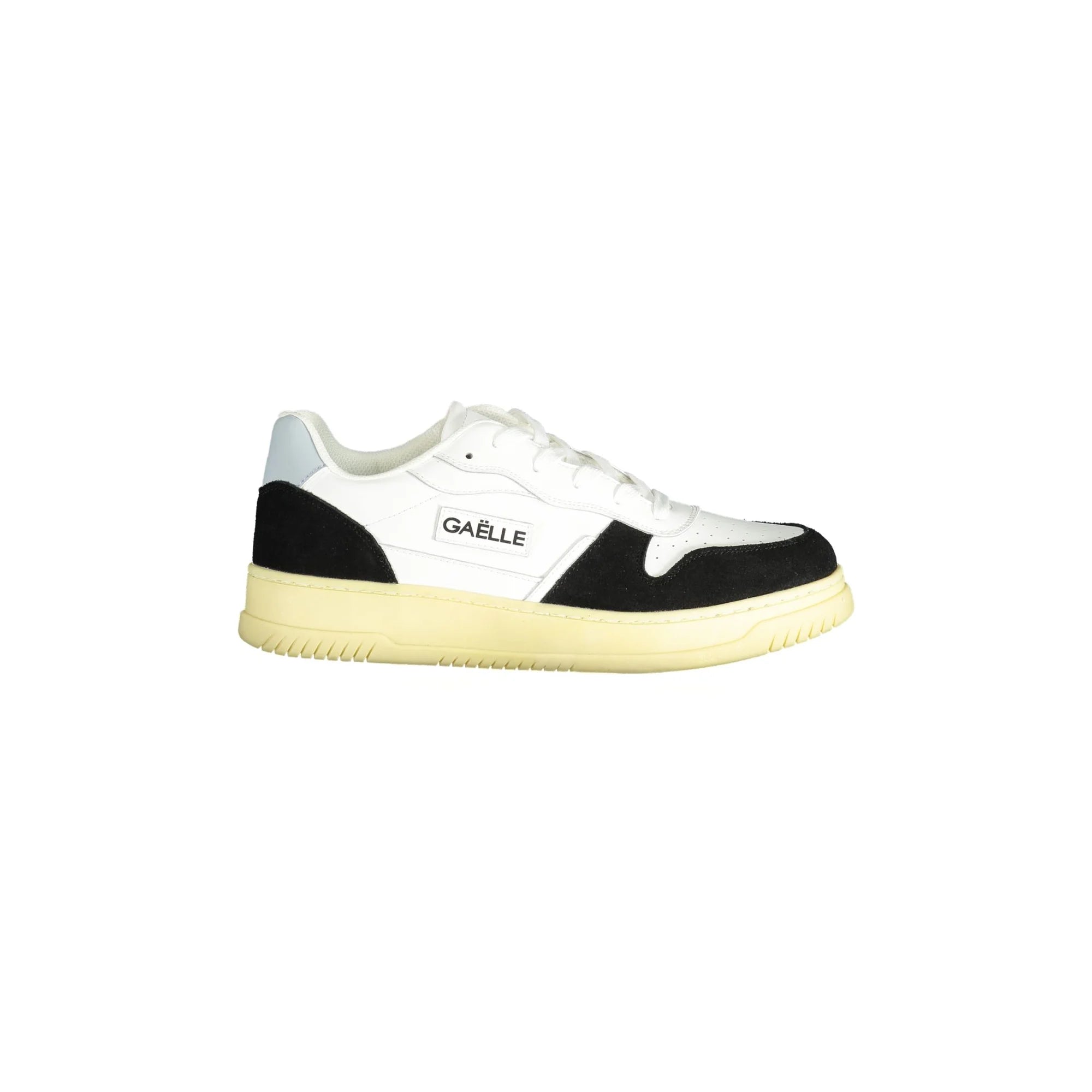GAELLE PARIS Scarpe Sneakers Uomo Bianche con Dettagli a Contrasto e Logo Bianco - foto prodotto