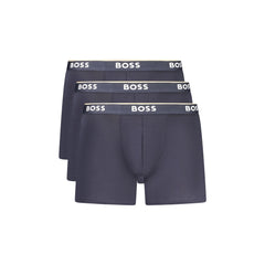 Boss Boxer Uomo Blu Stampa Logo