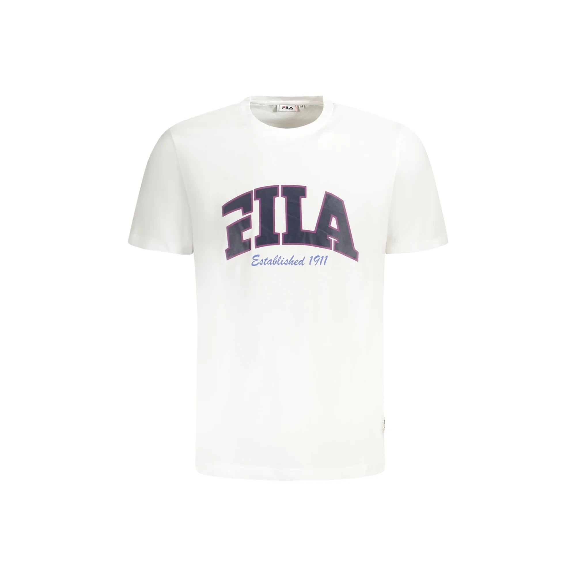 Fila T-Shirt Maniche Corte Uomo Bianca Stampa Bianco - foto prodotto