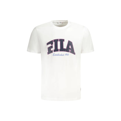 Fila T-Shirt Maniche Corte Uomo Bianca Stampa Bianco - foto prodotto