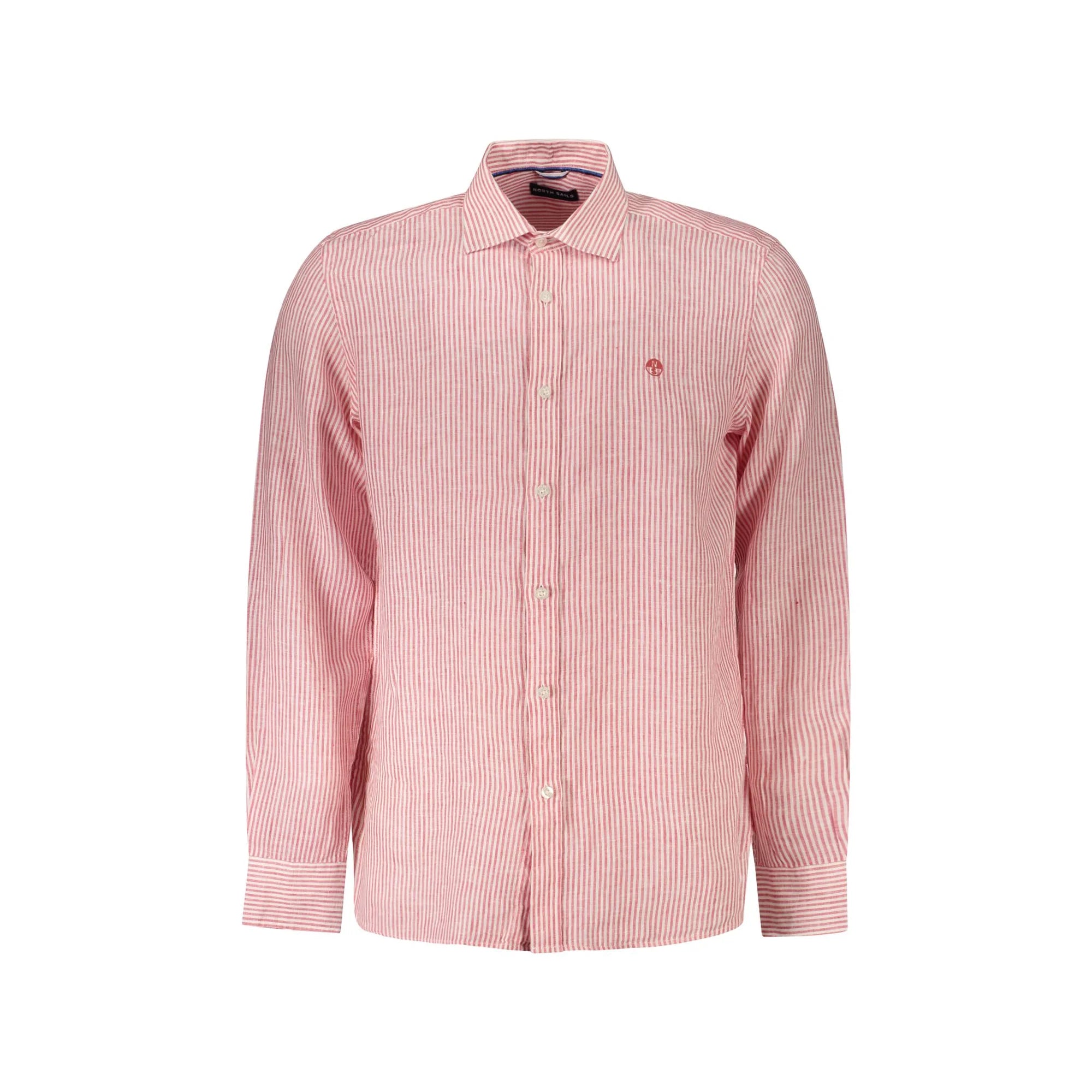 North Sails Camicia Maniche Lunghe Uomo Rossa Ricamo Camicie Rosso - foto prodotto