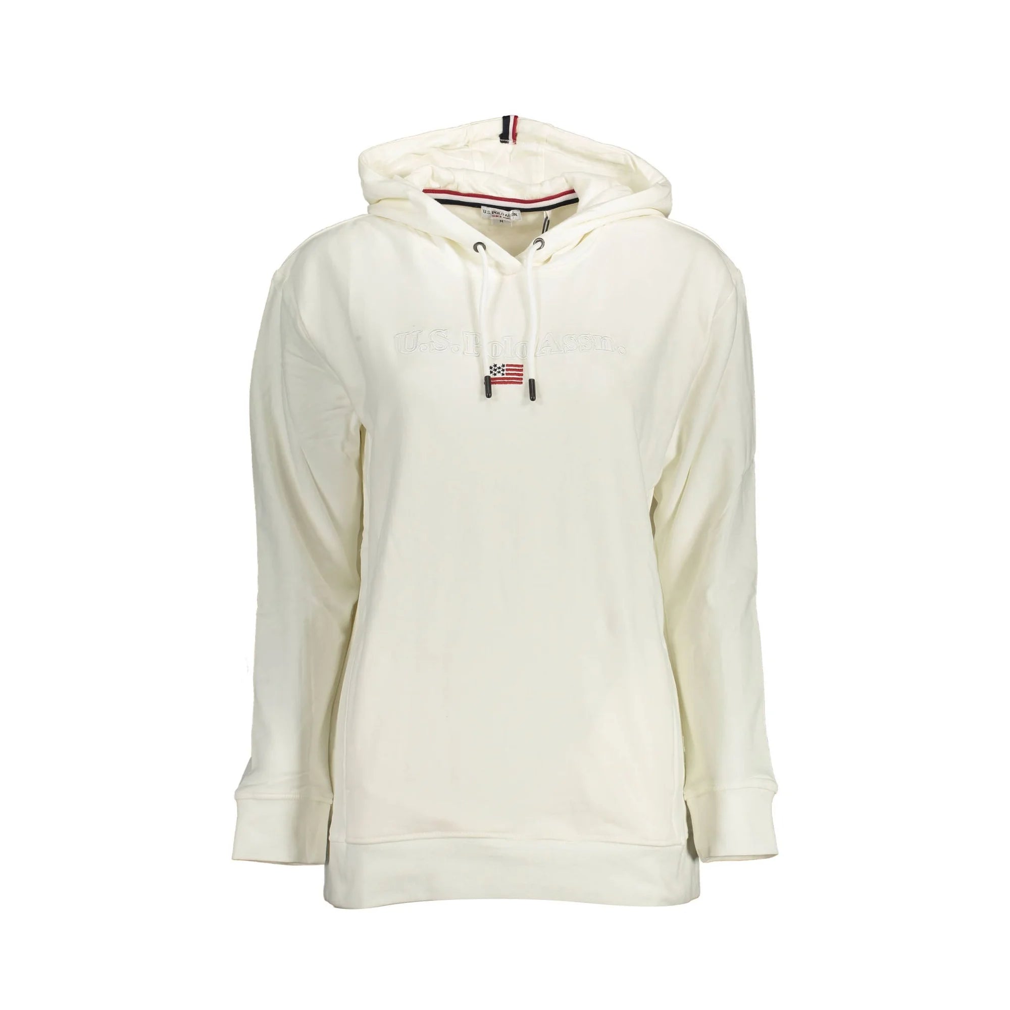 U.S. POLO FELPA SENZA ZIP DONNA BIANCO
